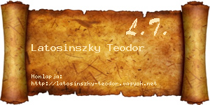 Latosinszky Teodor névjegykártya